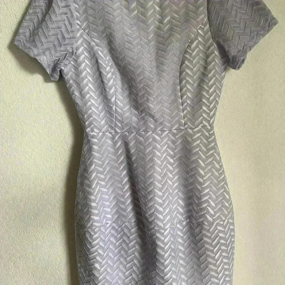 Elliatt Evoke Tulip Chevron Herringbone Lace Lilac Structured Mini Dress S - Picture 5 of 14